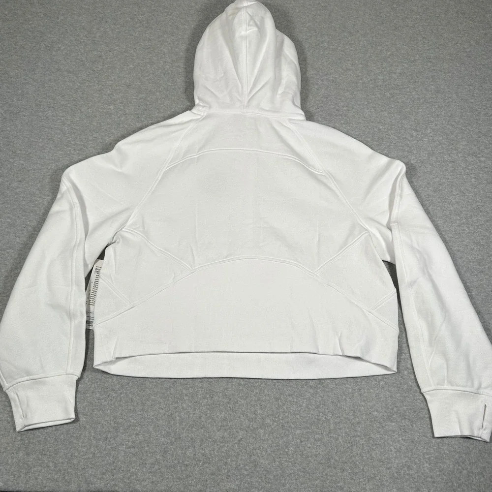 Lululemon Boston Bruins Scuba Hoodie Womens M/L White Oversized Half Zip NEW NET